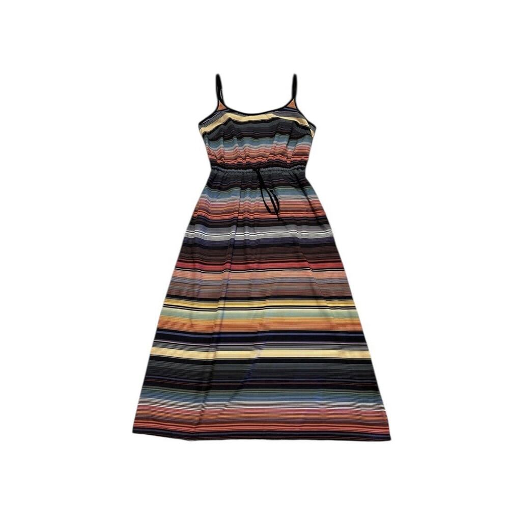 Athleta Havana Serape Rainbow Midi Tank Dress Pockets travel XXS - Picture 2 of 12